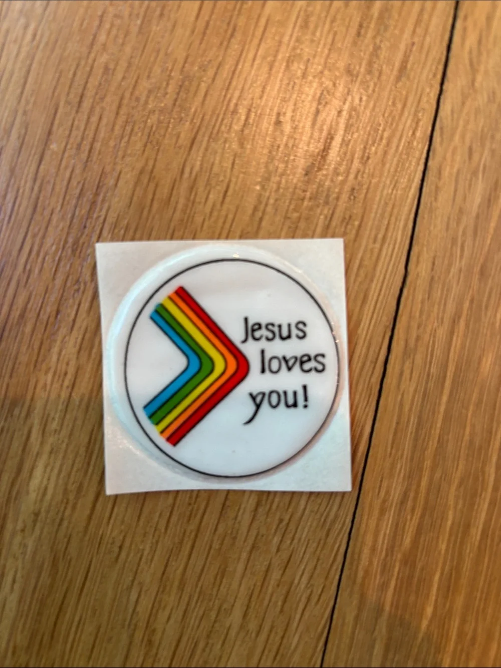 Vtg Puffy Stickers Christian Rainbow 80s Jesus